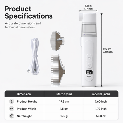 🐶⚡ Elektrischer Fellpflege-Kamm – 2-in-1, USB-C, sanft – loses Fell & Verfilzungen entfernt! ✨