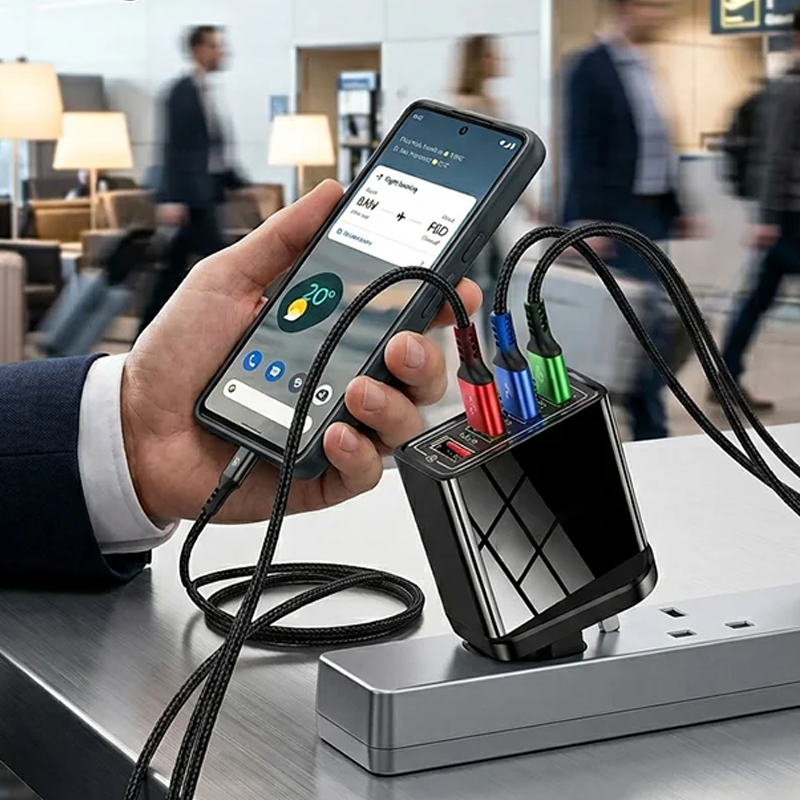 🔥 Heute -50 %! 🔌 Universal 4-in-1 USB-Netzadapter