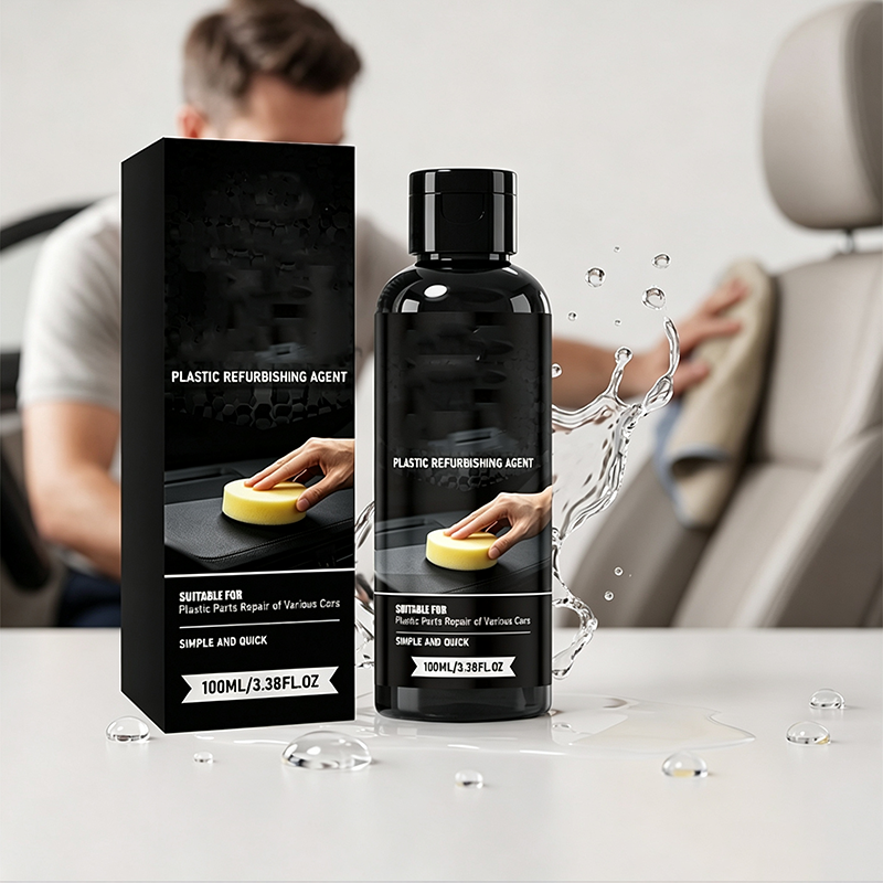 🚗✨ Kunststoffrestaurator für Autos – schnell, langanhaltend, UV-Schutz – verleiht Kunststoffteilen neuen Tiefenschwarz-Glanz! 💪