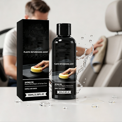 🚗✨ Kunststoffrestaurator für Autos – schnell, langanhaltend, UV-Schutz – verleiht Kunststoffteilen neuen Tiefenschwarz-Glanz! 💪