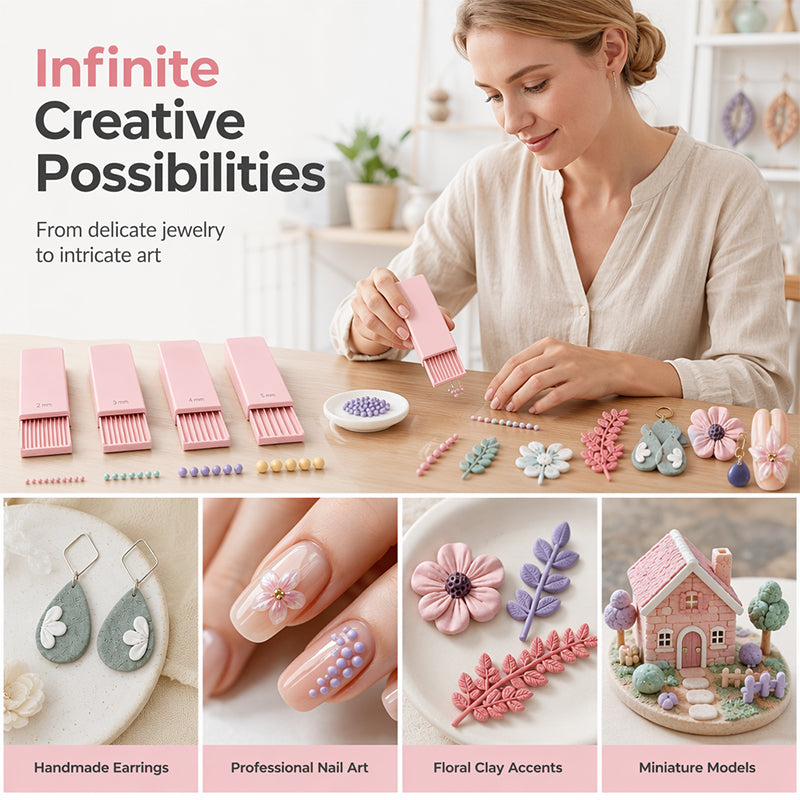 🎨🔵 3D-Tonkugel-Formset – 4 Größen, doppelseitig – für perfekte Nagelkunst & Mini-Charms! ✨