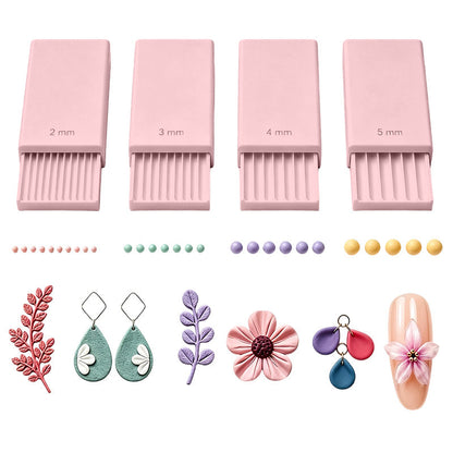 🎨🔵 3D-Tonkugel-Formset – 4 Größen, doppelseitig – für perfekte Nagelkunst & Mini-Charms! ✨