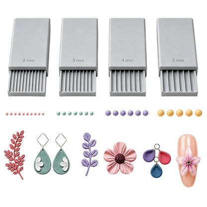 🎨🔵 3D-Tonkugel-Formset – 4 Größen, doppelseitig – für perfekte Nagelkunst & Mini-Charms! ✨