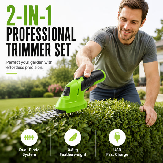 🔥 Heute -50 %! 🌿 Tragbares Heckenscheren-Set für Gartenarbeiten