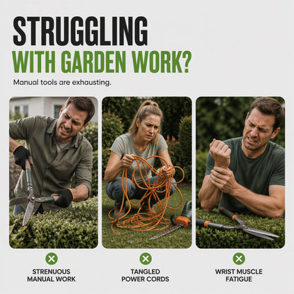 🔥 Heute -50 %! 🌿 Tragbares Heckenscheren-Set für Gartenarbeiten