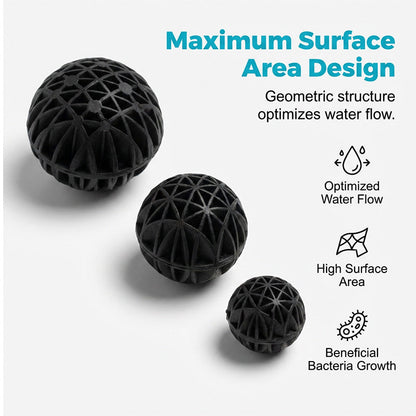🐟🔵 Aquarium Bio-Balls – 800–1500㎡/L, porös, wiederverwendbar – für klares, gesundes Wasser! 🌊