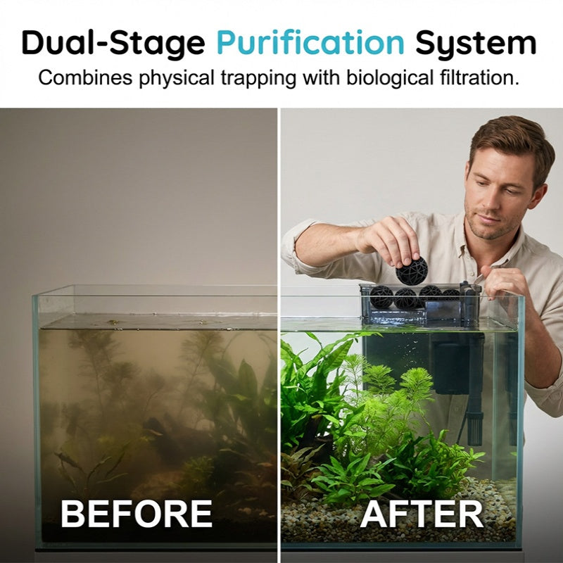 🐟🔵 Aquarium Bio-Balls – 800–1500㎡/L, porös, wiederverwendbar – für klares, gesundes Wasser! 🌊