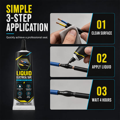 ⚡🔥1 kaufen 1 gratis💧 Wasserfestes Isolierband – flüssig, flexibel, schützt – Reparaturen an Kabeln & Elektronik! 🔧
