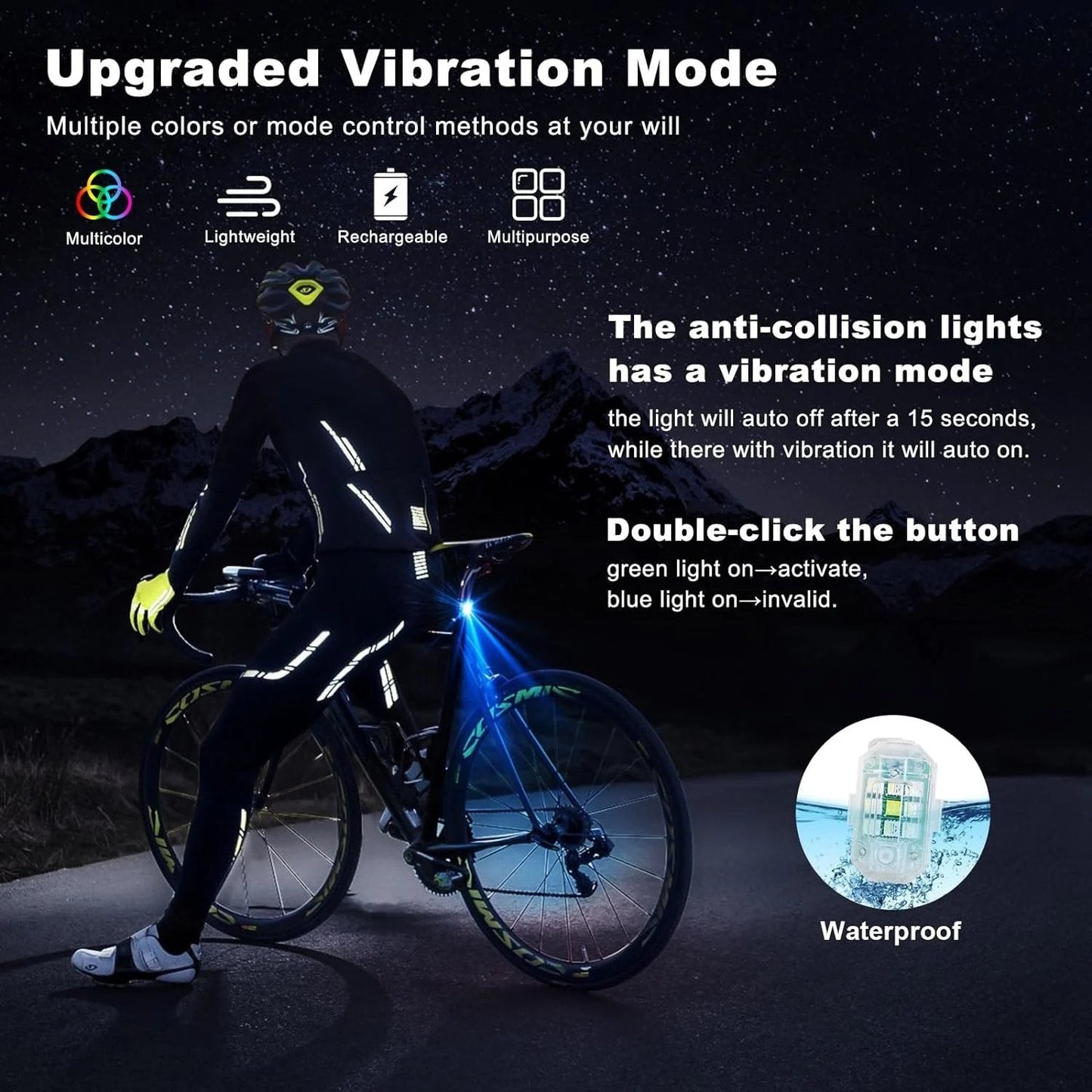 💡🌈 8 Farben LED-Blitzleuchte – USB, wasserdicht, Fernbedienung – für Auto, Drohne, Motorrad & mehr! 🚗