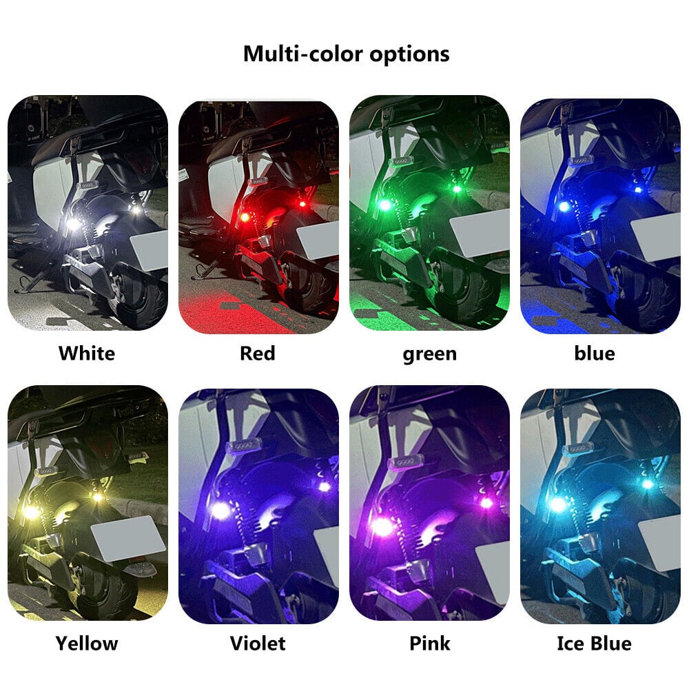 💡🌈 8 Farben LED-Blitzleuchte – USB, wasserdicht, Fernbedienung – für Auto, Drohne, Motorrad & mehr! 🚗