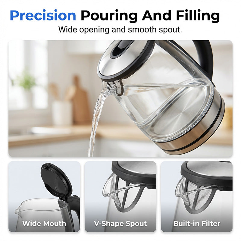 🔥 Heute -50 %! 💧 Glas-Wasserkocher mit LED-Beleuchtung
