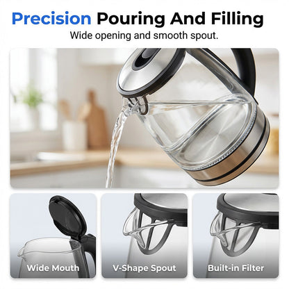 🔥 Heute -50 %! 💧 Glas-Wasserkocher mit LED-Beleuchtung
