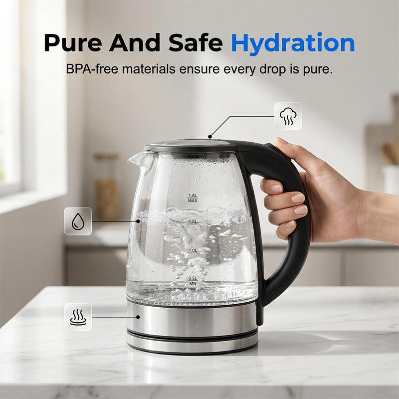 🔥 Heute -50 %! 💧 Glas-Wasserkocher mit LED-Beleuchtung