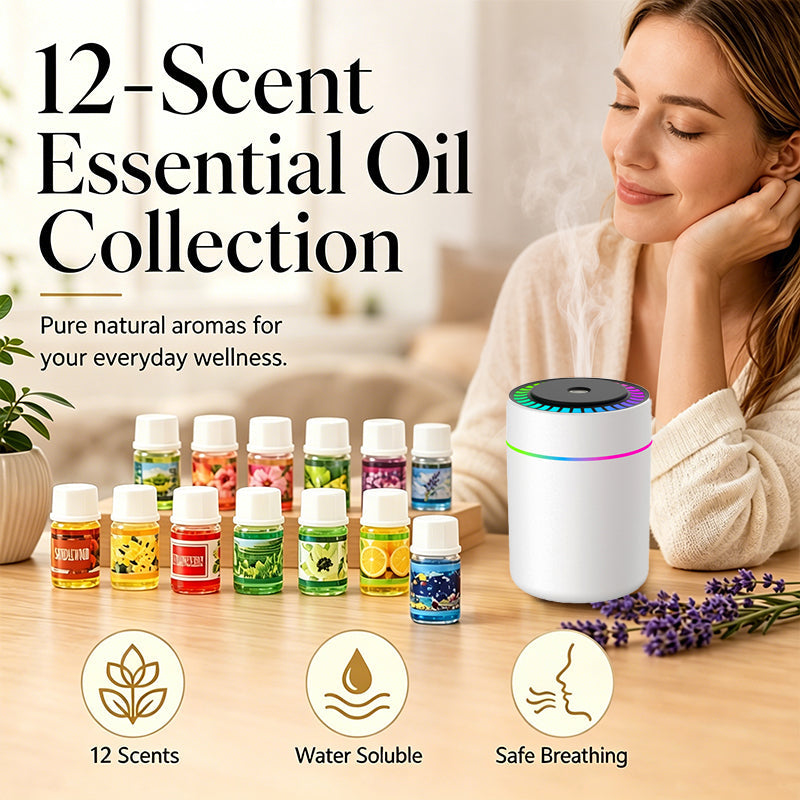 🔥Nur für kurze Zeit 50 % Rabatt! 🎁🌺Der frische Duft hebt die Stimmung! 🌷12er-Pack wasserlöslicher ätherischer Öle