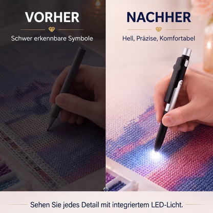 💎🖊️ LED-Stift für Diamantkunst – 6 Helligkeiten, leuchtend, präzise – perfekte Platzierung jedes Steinchens! ✨