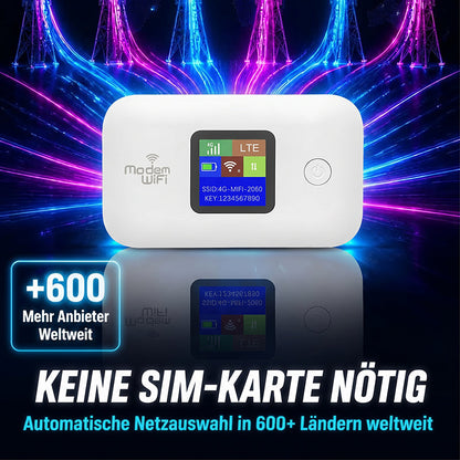 📶🌍 Mobiler 5G-LTE-WLAN-Router – vertragsfrei, 140 Länder, 10 Geräte – überall Highspeed-Internet! ⚡