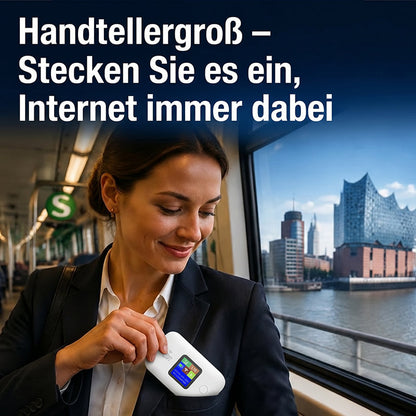 📶🌍 Mobiler 5G-LTE-WLAN-Router – vertragsfrei, 140 Länder, 10 Geräte – überall Highspeed-Internet! ⚡