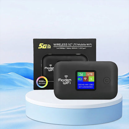 📶🌍 Mobiler 5G-LTE-WLAN-Router – vertragsfrei, 140 Länder, 10 Geräte – überall Highspeed-Internet! ⚡