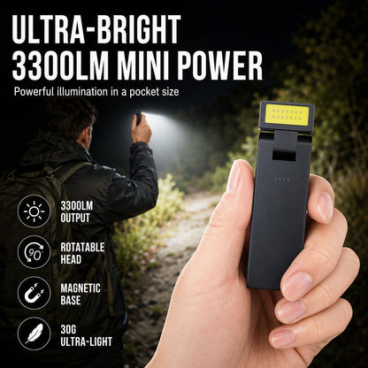 💡🧲 COB-Arbeitsleuchte – 3300 Lumen, Magnetfuß, USB-C – hell, leicht & vielseitig! ⚡
