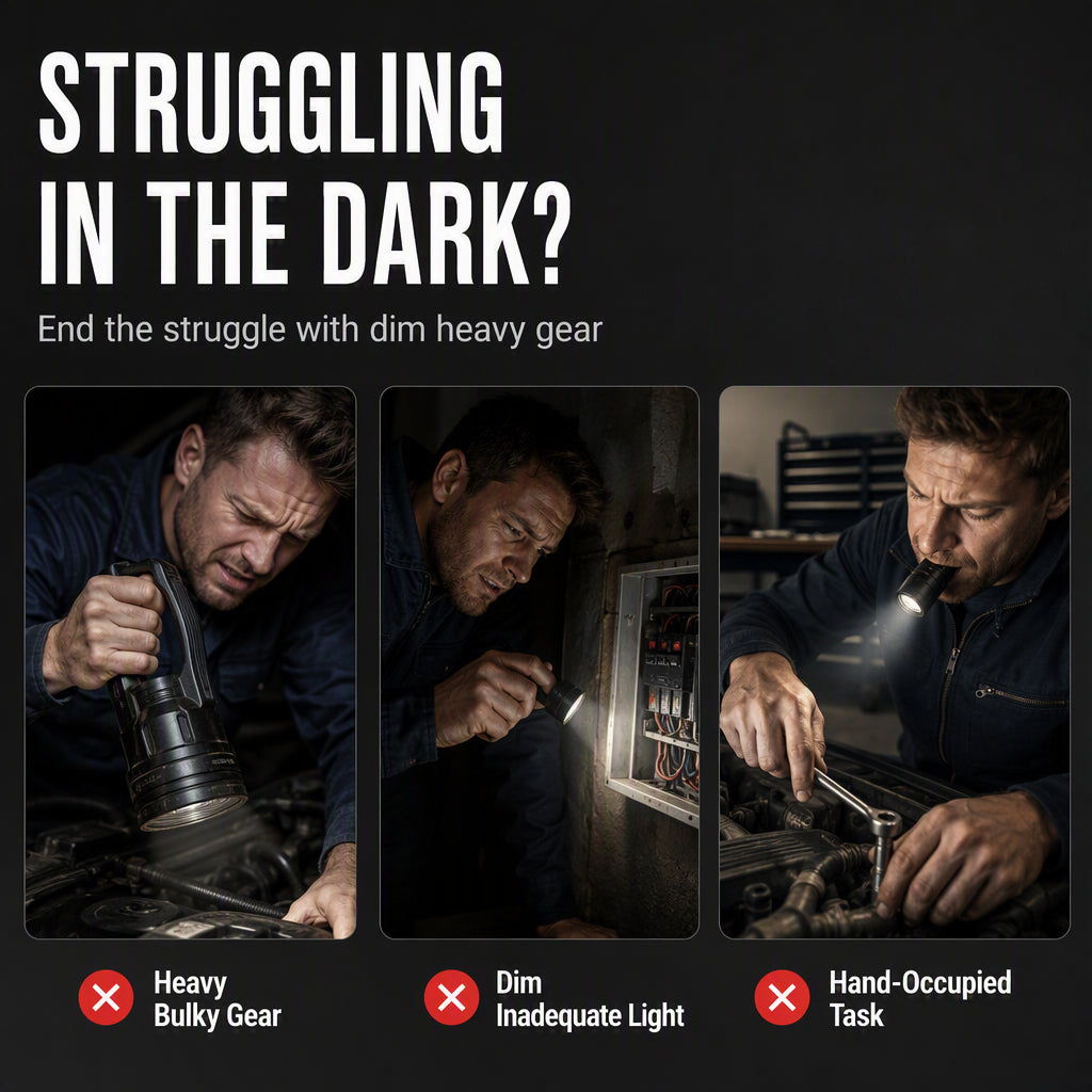 💡🧲 COB-Arbeitsleuchte – 3300 Lumen, Magnetfuß, USB-C – hell, leicht & vielseitig! ⚡