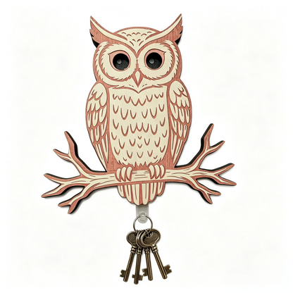 🔑🦉 Eulen-Schlüsselhalter – 5 Haken, Wandmontage, robust – perfekt für Schlüssel, Schmuck & Accessoires! 🌟