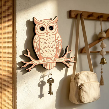 🔑🦉 Eulen-Schlüsselhalter – 5 Haken, Wandmontage, robust – perfekt für Schlüssel, Schmuck & Accessoires! 🌟