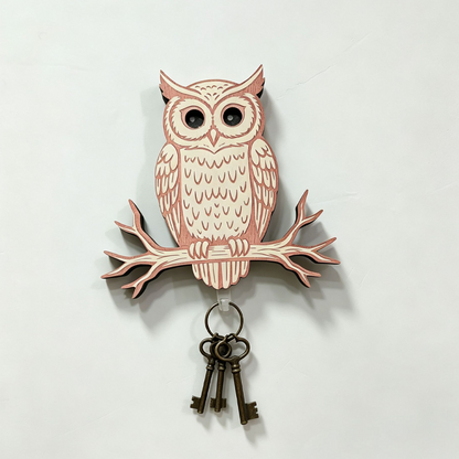 🔑🦉 Eulen-Schlüsselhalter – 5 Haken, Wandmontage, robust – perfekt für Schlüssel, Schmuck & Accessoires! 🌟