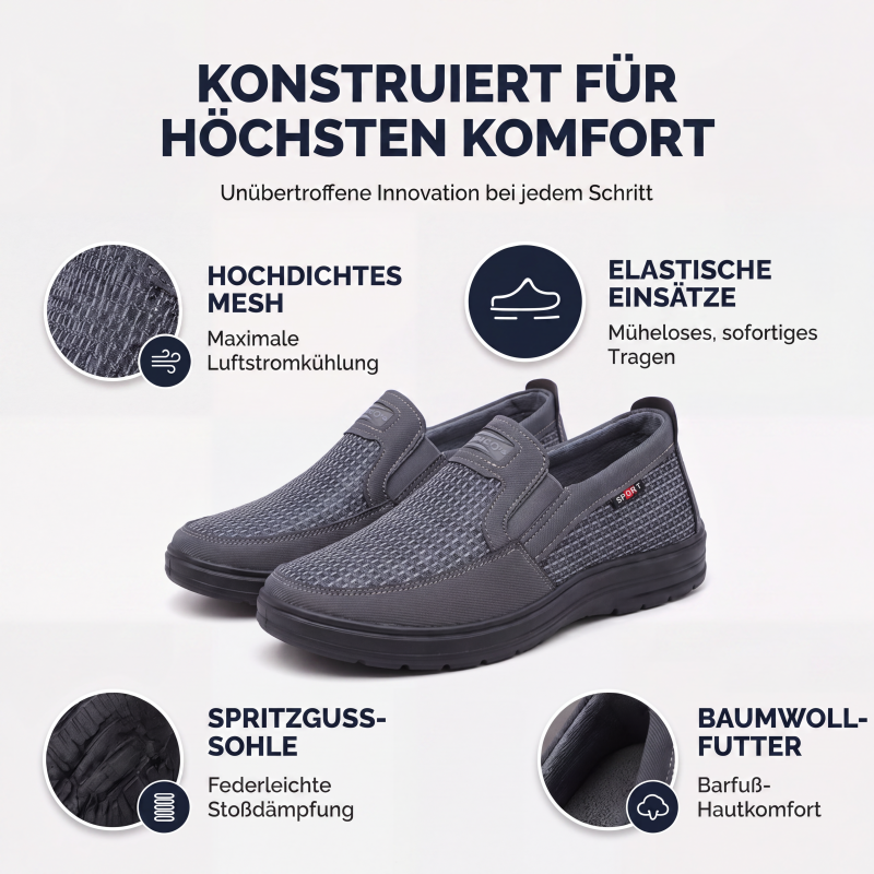 👟💪 Mesh-Slip-On-Schuhe – atmungsaktiv, rutschfest & langlebig – für Freizeit & Alltag! 🌟