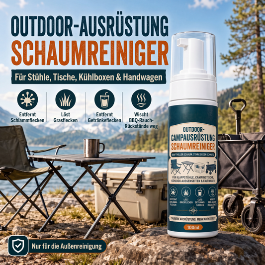 Schaumreiniger für Outdoor-Campingausrüstung mit Reinigungstuch