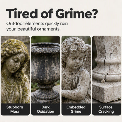 ✨🔥 1+1 gratis🪨 Reinigungspaste für Gartenstatuen – entfernt Schmutz & Grünbelag – bringt alten Glanz zurück! 🌸