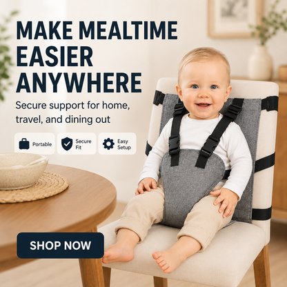 👶 Tragbarer Sicherheitsgurt für Babyhochstühle