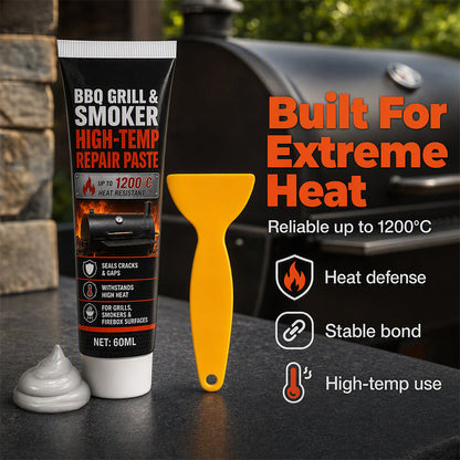 🛠️🔥 Reparaturpaste für Grill & Smoker – hitzebeständig bis 1200°C – inkl. Schaber! ✨