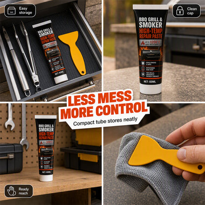 🛠️🔥 Reparaturpaste für Grill & Smoker – hitzebeständig bis 1200°C – inkl. Schaber! ✨