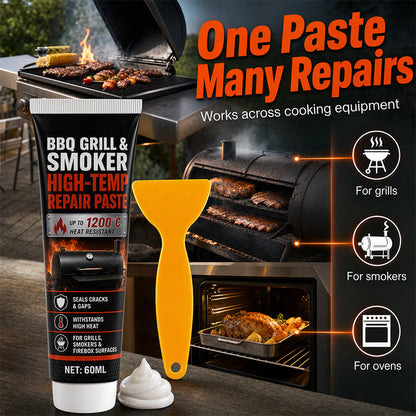🛠️🔥 Reparaturpaste für Grill & Smoker – hitzebeständig bis 1200°C – inkl. Schaber! ✨