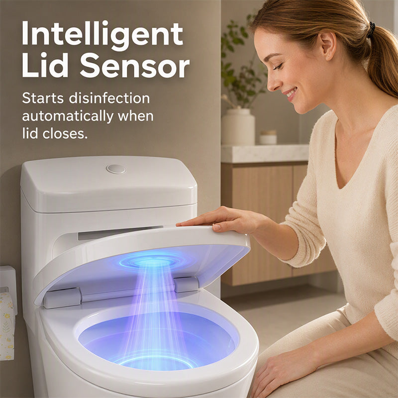 🚽🔬 UVC-Sterilisationslampe – intelligent, kabellos, automatisch – für maximale Hygiene im Bad! 🌿