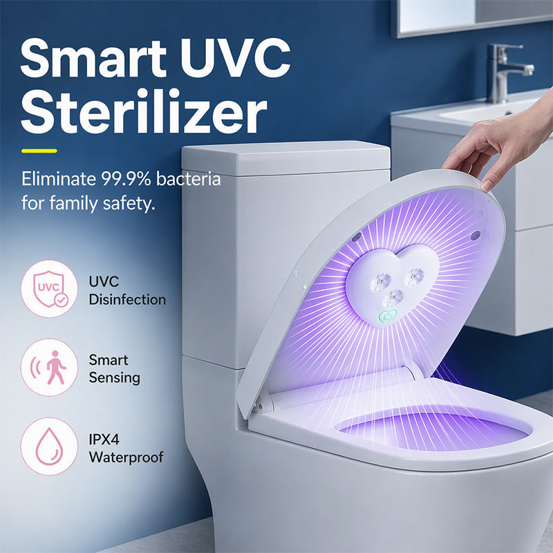 🚽🔬 UVC-Sterilisationslampe – intelligent, kabellos, automatisch – für maximale Hygiene im Bad! 🌿