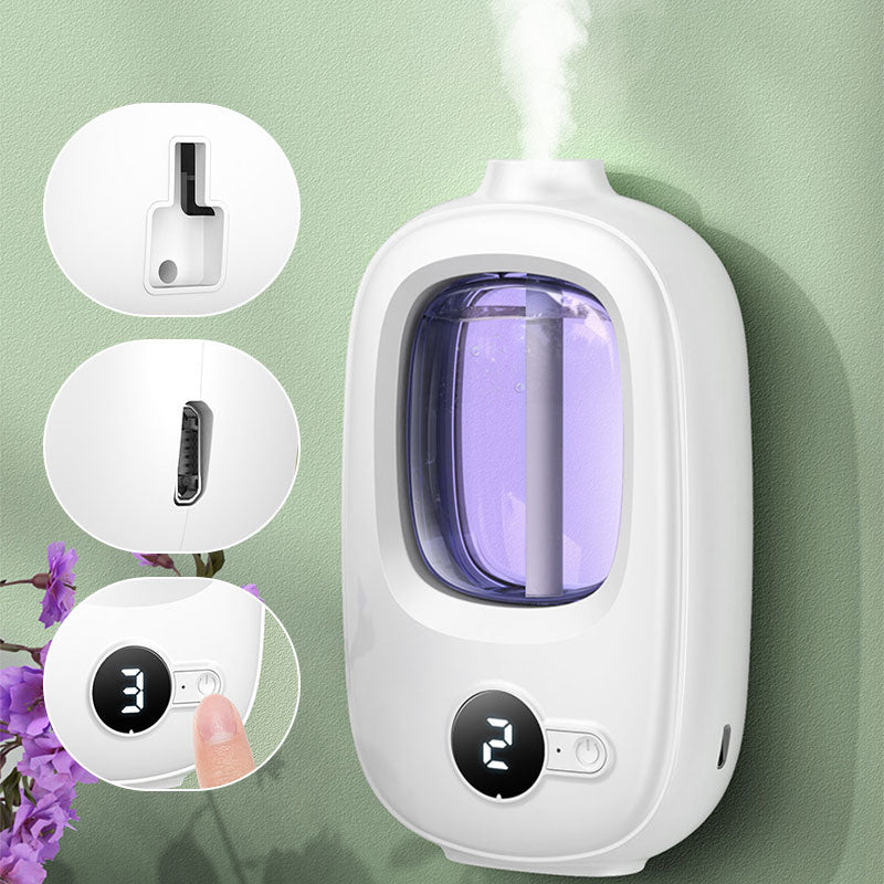 ✨50 % RABATT✨🎶Automatischer Aromatherapie-Diffusor 🌿✨ | Ultraschall-Zerstäubung · Zeitgesteuertes Sprühen · Smart Display · Wand- & Tischmontage