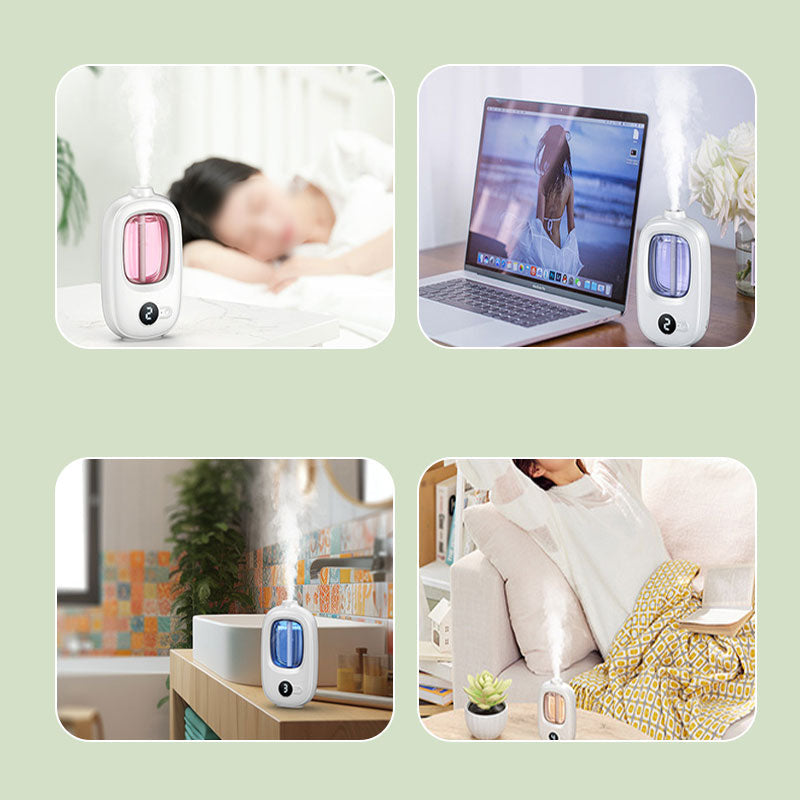 ✨50 % RABATT✨🎶Automatischer Aromatherapie-Diffusor 🌿✨ | Ultraschall-Zerstäubung · Zeitgesteuertes Sprühen · Smart Display · Wand- & Tischmontage