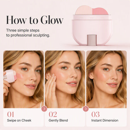 🌟2‑in‑1 Highlighter‑ und Rouge‑à‑Joues‑Stick, langanhaltend, natürlicher strahlender Teint in einem Handgriff