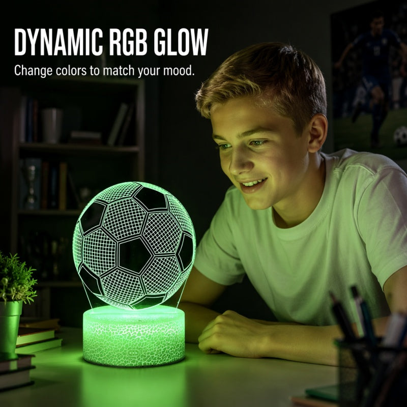 ⚽💡 Glow Soccer Licht – LED, 16 Farben, Fernbedienung – perfekte Dekoration für kleine Kicker! ⚡