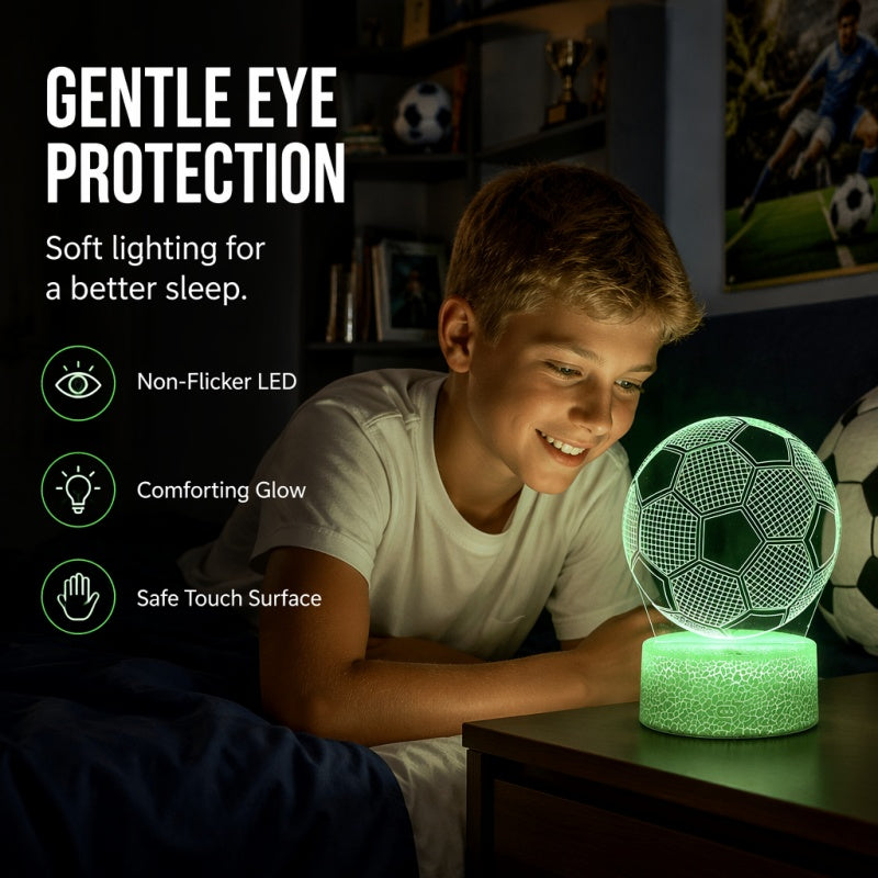 ⚽💡 Glow Soccer Licht – LED, 16 Farben, Fernbedienung – perfekte Dekoration für kleine Kicker! ⚡