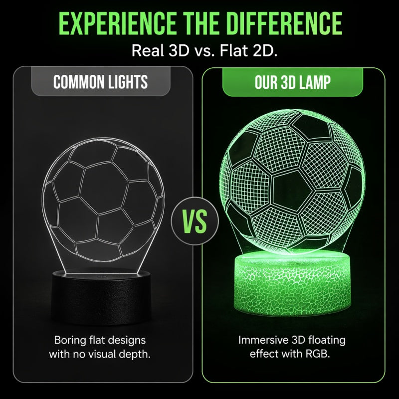 ⚽💡 Glow Soccer Licht – LED, 16 Farben, Fernbedienung – perfekte Dekoration für kleine Kicker! ⚡