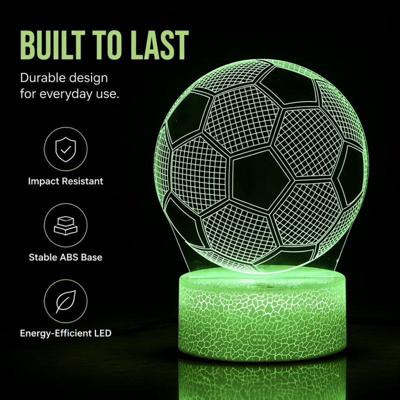⚽💡 Glow Soccer Licht – LED, 16 Farben, Fernbedienung – perfekte Dekoration für kleine Kicker! ⚡
