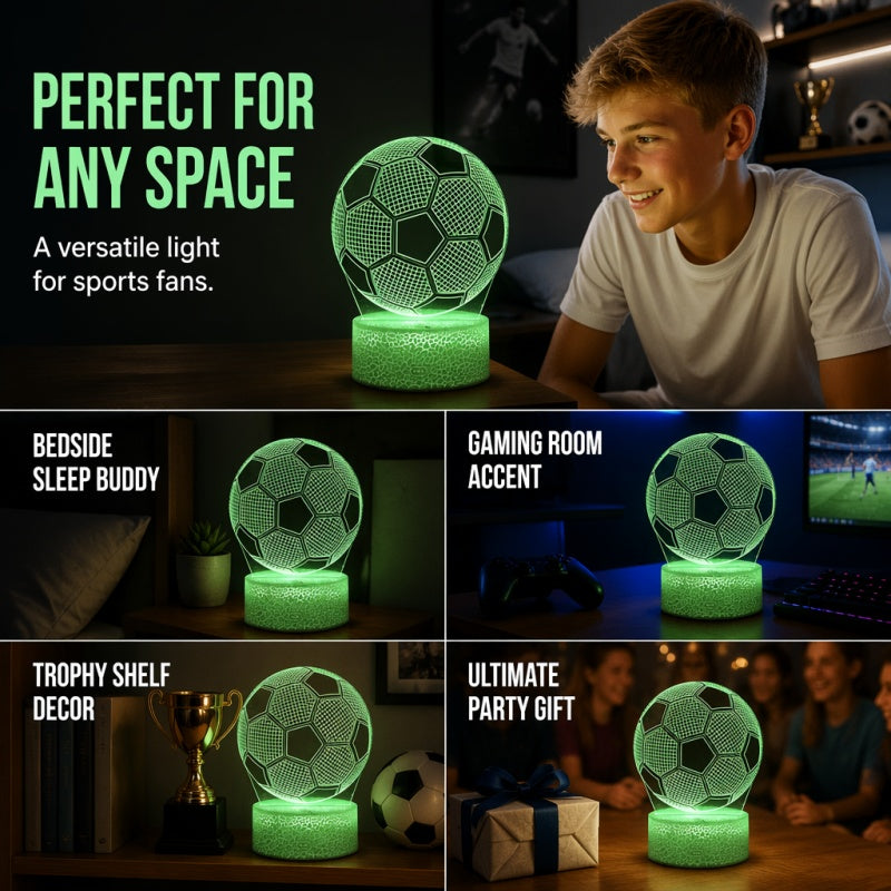 ⚽💡 Glow Soccer Licht – LED, 16 Farben, Fernbedienung – perfekte Dekoration für kleine Kicker! ⚡