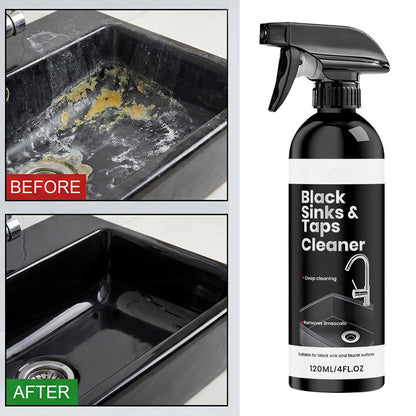 🚿🔥Spray für schwarze Waschbecken und Wasserhähne, Spray zur Entfernung hartnäckiger Wasserflecken