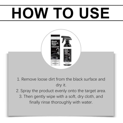 🚿🔥Spray für schwarze Waschbecken und Wasserhähne, Spray zur Entfernung hartnäckiger Wasserflecken