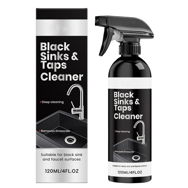 🚿🔥Spray für schwarze Waschbecken und Wasserhähne, Spray zur Entfernung hartnäckiger Wasserflecken