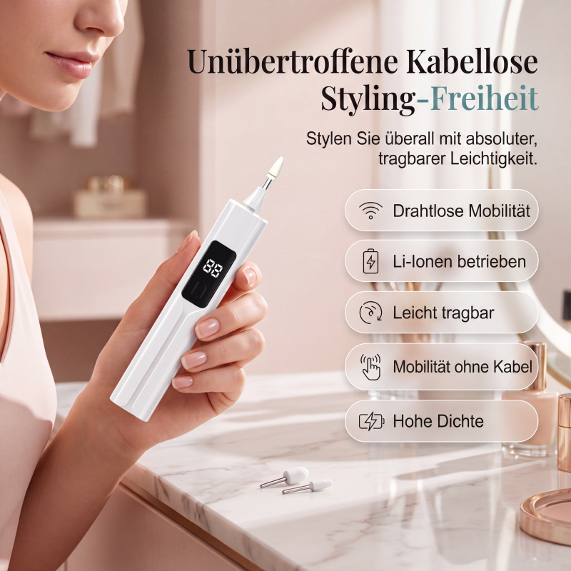 ⏳Zeitlich begrenztes Angebot⏳ 💅 Professionelles elektrisches Nagelfräser-Set – Hornhautentfernung, austauschbare Aufsätze & intelligentes LED-Display ✨