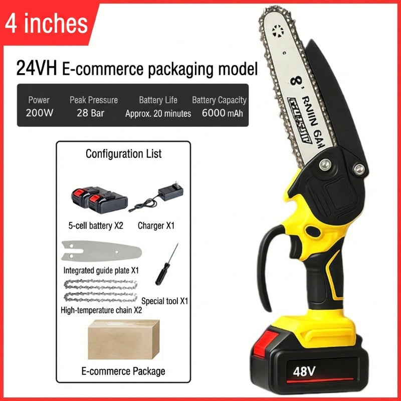 🔥 50 % Rabatt ! Mini-Elektrosäge mit Sicherheitsschloss – Klein, aber kraftvoll! ✋️ Einhandbedienung, Sicherheitsschutz, 48V Akku ⚡ Limitiertes Angebot ⏳