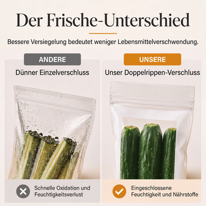 ♻️✅ Wiederverwendbare verdickte Lebensmittelaufbewahrungsbeutel | Auslaufsicher & Geruchsbeständig Frischhaltebeutel für Küche & Lebensmittel